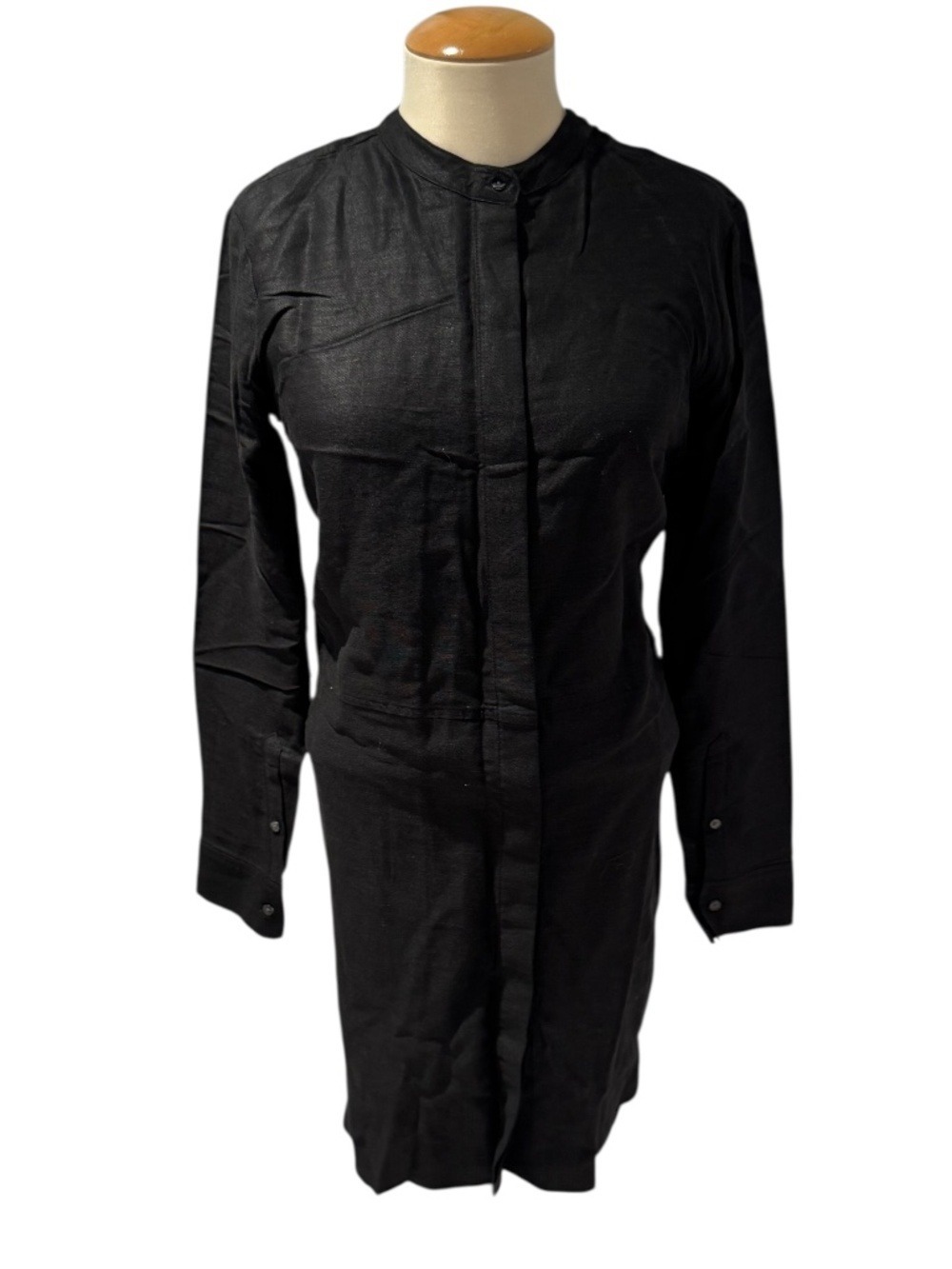 WILFRED black lightweight mid-length bottom-down tunic - size xs
